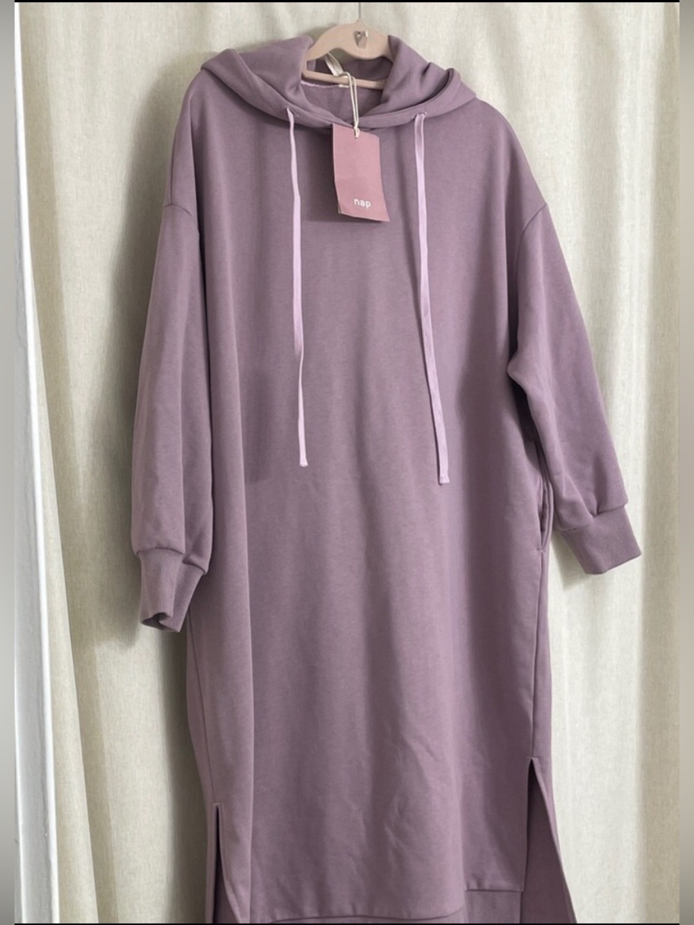 Nap loungewear hoodie cozy comfy sweatshirt Dress Womens lavender pullover Small